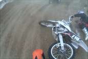 Crash sequence from the second turn of the Novice Class start, VDR Hare Scramble in Berthoud CO, Jan 2009
 - photo 10 