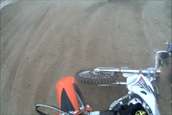 Crash sequence from the second turn of the Novice Class start, VDR Hare Scramble in Berthoud CO, Jan 2009
 - photo 12 